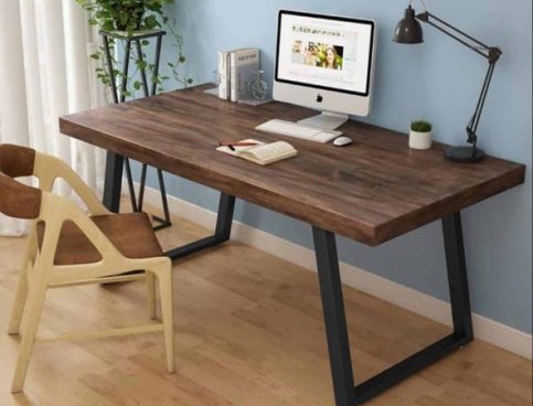 میز کار چوبی فلزی