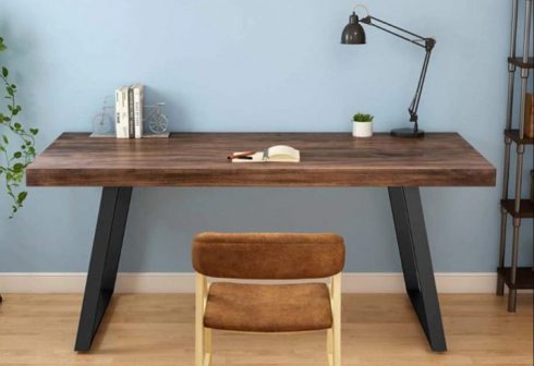 میز کار چوبی فلزی